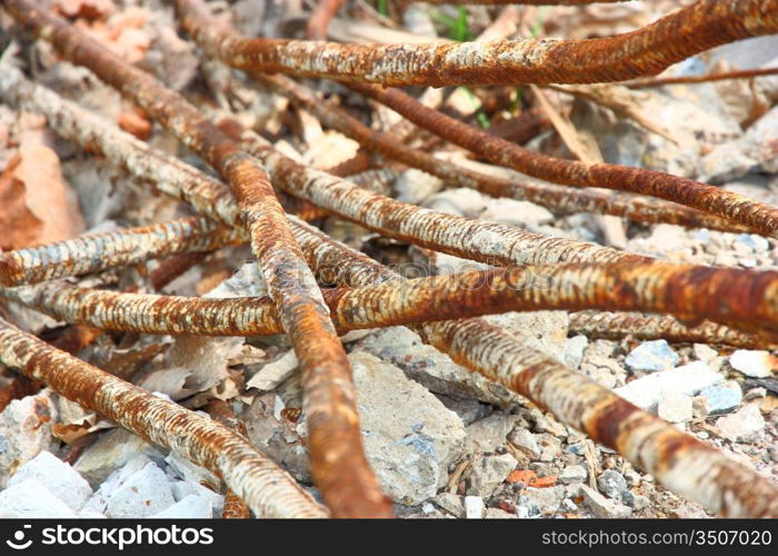 Rusty Steel building armature