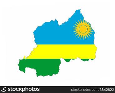 rwanda country flag map shape national symbol
