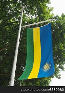 Rwandan Flag of Rwanda. the Rwandan national flag of Rwanda, Africa
