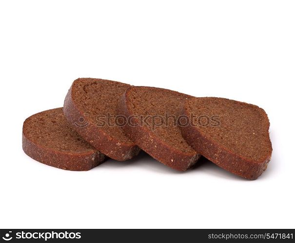 rye bread isolated on white background