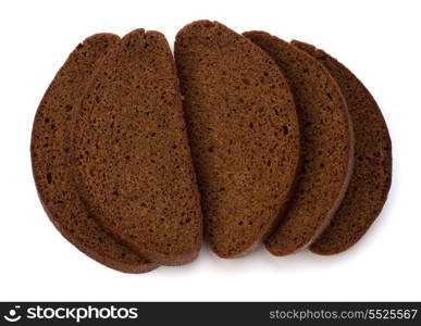 rye bread isolated on white background