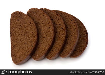 rye bread isolated on white background