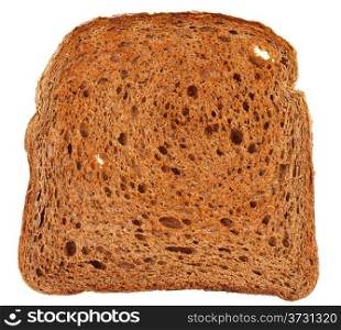 rye bread toast isolated on white background