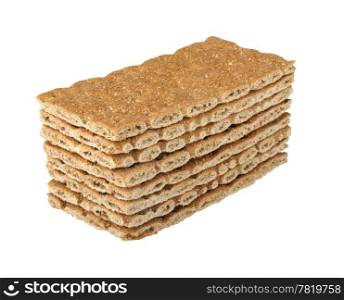 rye crispbread isolated on a white background