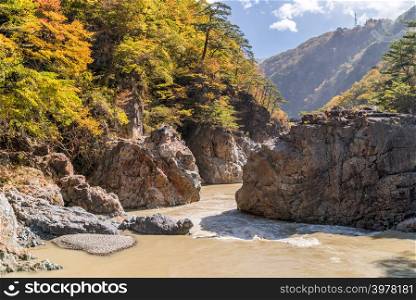 Ryuyo Gorge canyon National Park and recreation area at Nikko Tochigi Japan