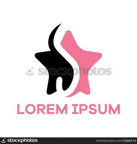 S letter logo design. Letter s in star shape vector illustration