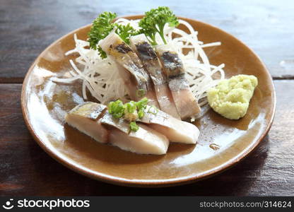 Saba sashimi , mackerel