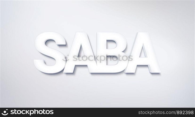 saba, text design. calligraphy. Typography poster. Usable as Wallpaper background