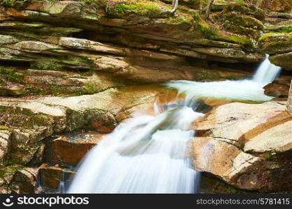 Sabbaday Falls in White Mountain National Forest, New Hampshire, USA.