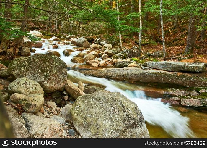 Sabbaday Falls in White Mountain National Forest, New Hampshire, USA.