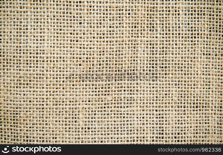 sack cloth textured background closeup