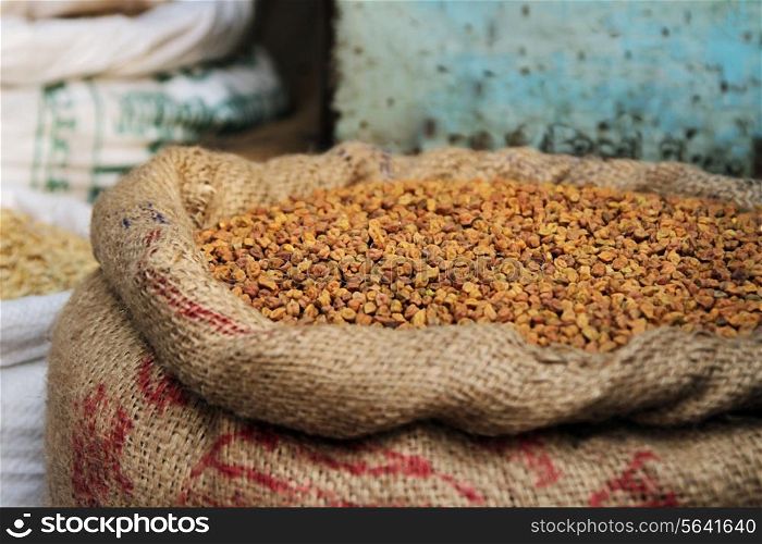Sack full of dried chana for sale