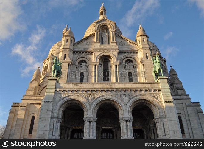 Sacre Coeur Basilica (basilica of the Sacred Heart) in Paris, France. Sacre Coeur Basilica in Paris