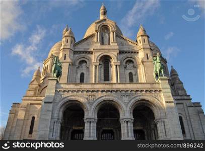 Sacre Coeur Basilica (basilica of the Sacred Heart) in Paris, France. Sacre Coeur Basilica in Paris