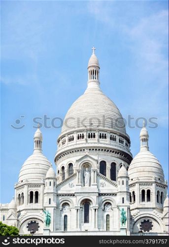 Sacre Coeur Cathedral on Montmartre , Paris, France.