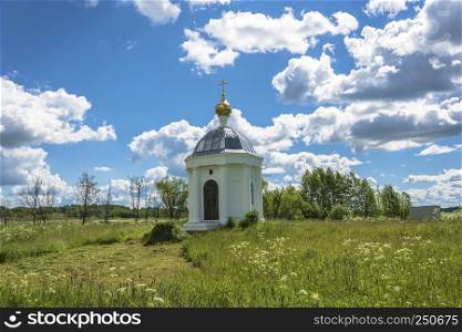 Sacred spring in honor of the Bogolyubskaya Icon of the Mother of God, village Teterino, Nerekhtsky District, Kostroma Region, Russia.