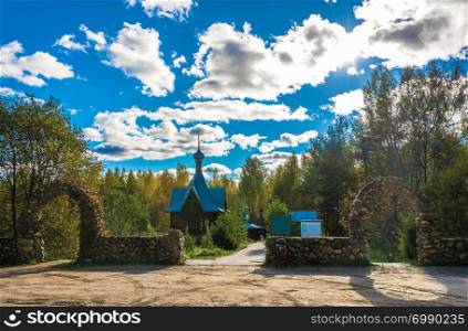 Sacred spring of Varvara Iliopolskaya near the village of Kupan, Pereslavsky district, Yaroslavl region, Russia.