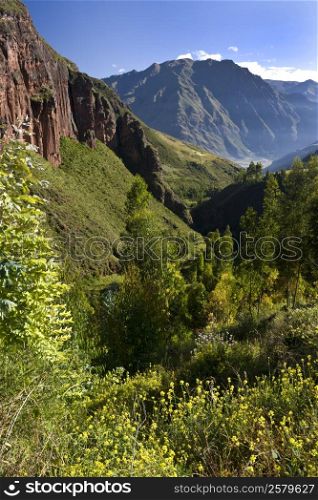 Sacred Valley of the Incas in Peru in South America