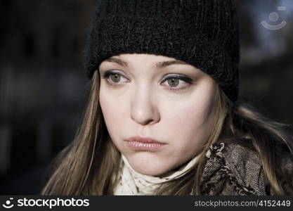Sad Woman Close-up Portrait