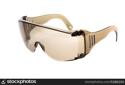 Safety goggles isolated on white