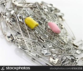 Safety Pins , close up for Background