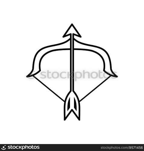 Sagittarius zodiac sign logo icon isolated horoscope symbol vector illustration