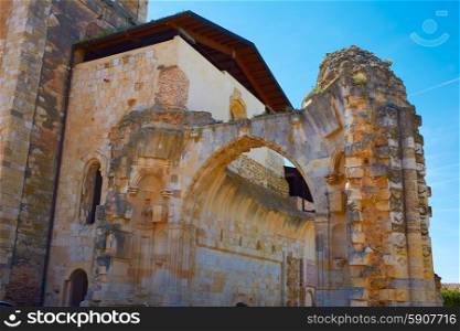 Sahagun at Saint James Way in San Benito monastery ruins Leon Spain