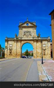 Sahagun middle center of Saint James Way San Benito arch in Leon Spain