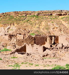 sahara africa in morocco the old contruction and historical village