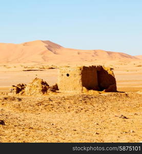 sahara africa in morocco the old contruction and historical village