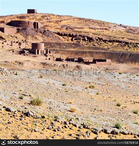 sahara africa in morocco the old contruction and historical village