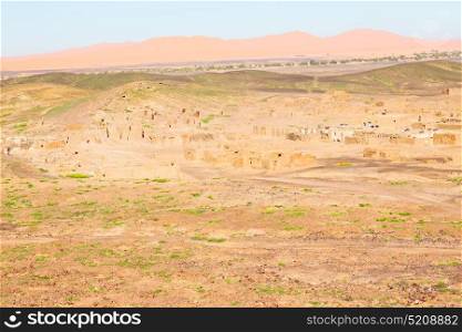 sahara africa in morocco the old contruction and the historical village