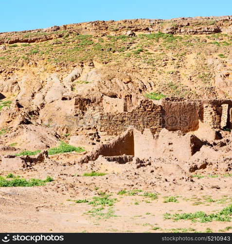 sahara africa in morocco the old contruction and the historical village