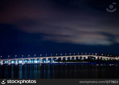 Sai Van Bridge in Macau at night