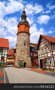 Saiger old tower in Stolberg at Harz Germany. Saiger tower in Stolberg at Harz Germany