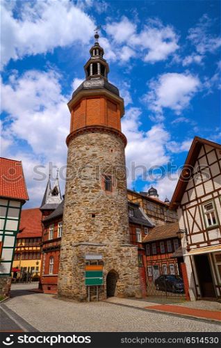 Saiger old tower in Stolberg at Harz Germany. Saiger tower in Stolberg at Harz Germany