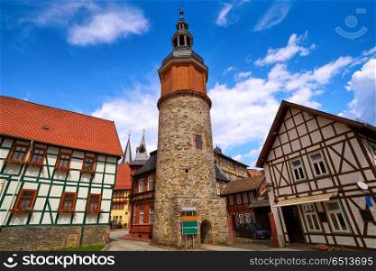 Saiger tower in Stolberg at Harz Germany. Saiger old tower in Stolberg at Harz Germany
