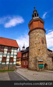 Saiger tower in Stolberg at Harz Germany. Saiger old tower in Stolberg at Harz Germany