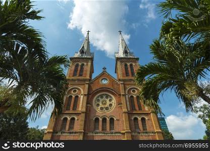 Saigon Notre-Dame Basilica in Ho Chi Minh City, Vietnam. It was constructed between 1863 and 1880.