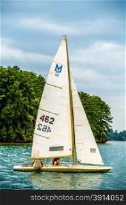 sail boat on large lake