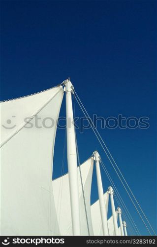 Sail-like roof at Canada Place, Vancouver, Canada.