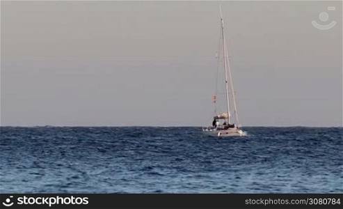 Sailboat at sea in Spain