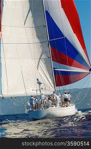 Sailboat During Race