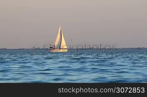 Sailboat in the lake Balaton from Hungary
