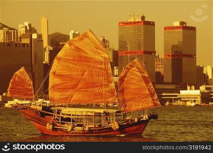 Sailboat in the sea, Hong Kong, China