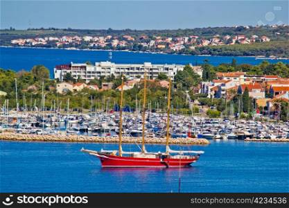 Sailboat in Zadar area waterfront, Dalmatia, Croatia