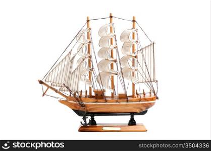 sailboat isolated on a white background