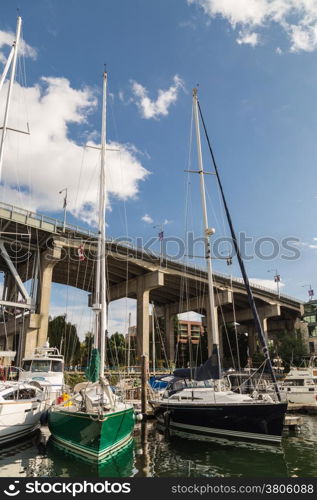 Sailboats At A Vancouver Marina