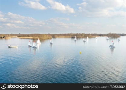 Sailing at Loosdrechtse Plassen in the Netherlands