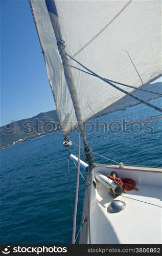 Sailing boat in the sea